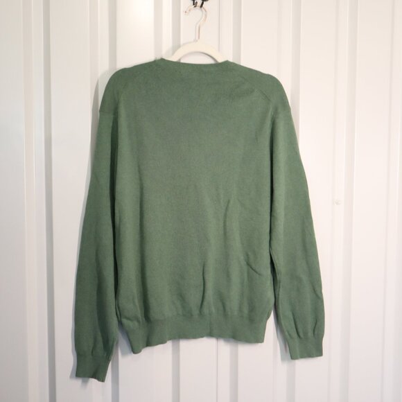 Polo Ralph Lauren Men's V-Neck 100% Pima Cotton Green Red Pony Size XL - Picture 2 of 8